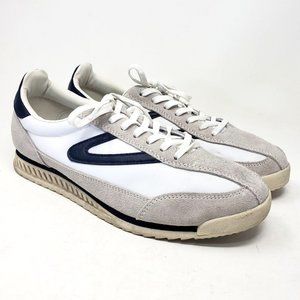 Tretorn Rawlins Sneakers Womens Size 9 White Navy Leather Suede Lace-Up Shoes